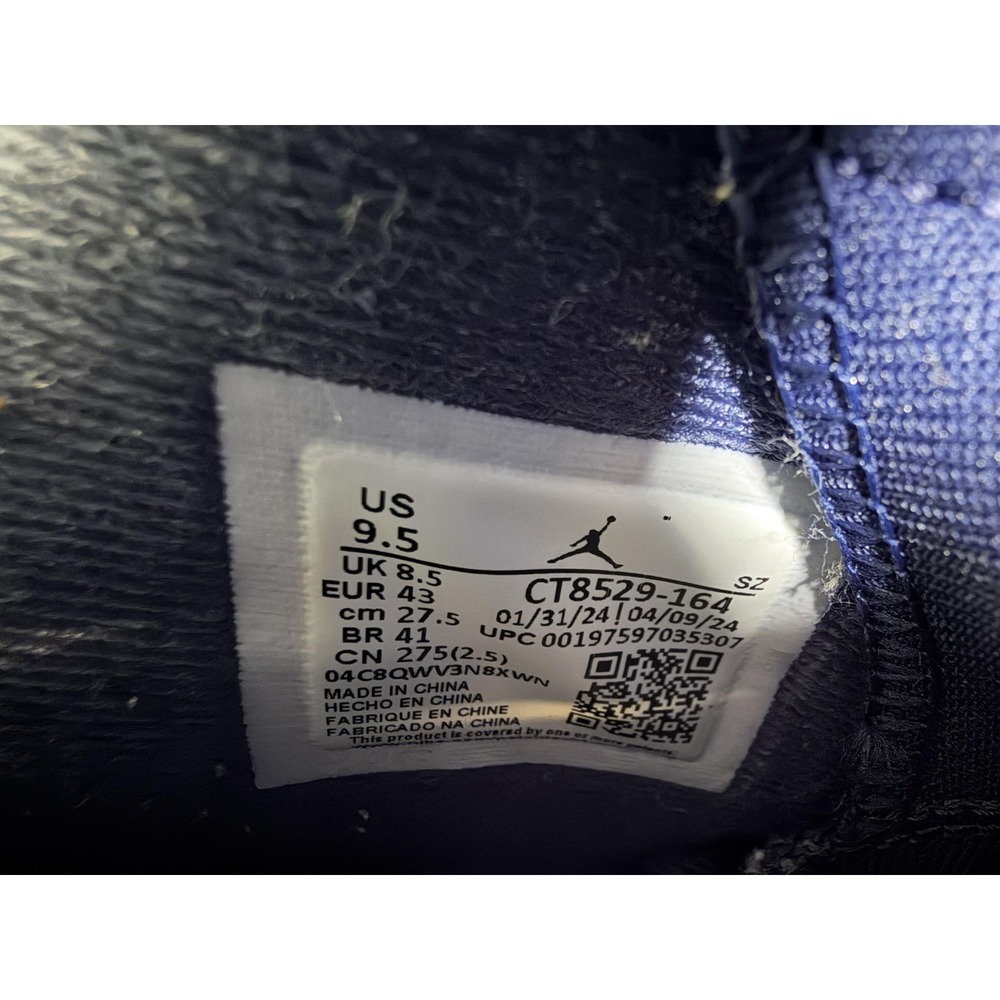 Nike Air Jordan 6 Retro Midnight Navy Shoes Mens 9.5 Sneakers CT8529-164 - Picture 10 of 14